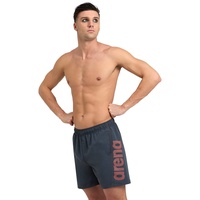 Arena Fundamentals Logo Boxer R Herren Strand- und Pool-Boxershorts, Herren Badeshorts aus weichem, recyceltem und schnell trocknendem Material, Strand-Boxershorts mit Netz-Innenslip