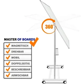 Master of Boards Whiteboard Stanford Lackiert Mobil & drehbar