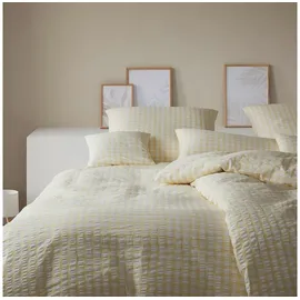 ELEGANTE Lilly Kariert Gelb 240 x 220 cm + 2 x 80 x 80 cm