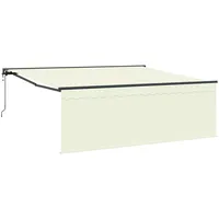 VidaXL Einziehbare Markise Creme 400 × 300 cm Stoff