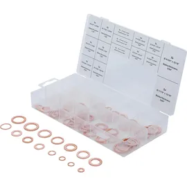 BGS 8144 | Dichtring-Sortiment Kupfer Zollgrößen für Öl-Ablassschrauben 75-tlg.