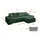 altdecor Ecksofa Cord 2-Sitzer Grün