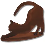 Rostikal Rost Katze Stehend 23 cm - Ausgefallene Katzenfigur, Gartendeko für Draußen Wetterfest, Deko für Garten - Einzigartiges Geschenk und Hingucker