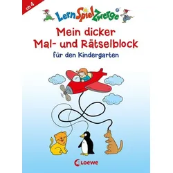 LernSpielZwerge - Mein dicker Mal- und Rätselblock für den Kindergarten