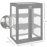 Outsunny - Hochbeet - 58L x 44B x 78H cm - Dunkelgrau