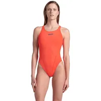 Arena Damen Women's Team Tech Solid One Piece Swimsuit, Bright Coral, 42 EU