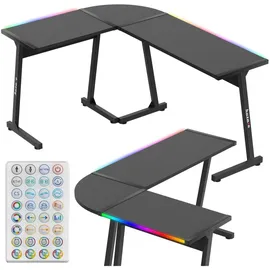 huzaro Eckschreibtisch Hero 6.0 RGB Schwarz