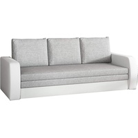 MOEBLO Schlafsofa SYLVIANO, Couch für Wohnzimmer Sofagarnitur Polstersofa Sofa Klappsofa Click-Clack Kippsofa, mit Schlaffunktion und Bettkasten grau