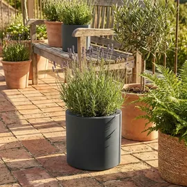 ethick Moderner Blumentopf Rund Ø 38 x 31 cm Anthrazit