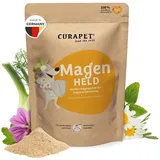 Magenpulver für Hunde – CURAPET – bei Sodbrennen, Grasfressen & empfindlichem Magen | mit Eibischwurzel, Malvenblättern, Zeolith & Flohsamenschalen | Sofort einsatzbereit ohne Anrühren | 200 g