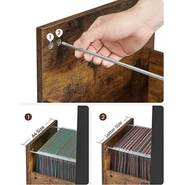 VASAGLE Rollcontainer 3 Schubladen 40 x 40 x 60 braun-schwarz