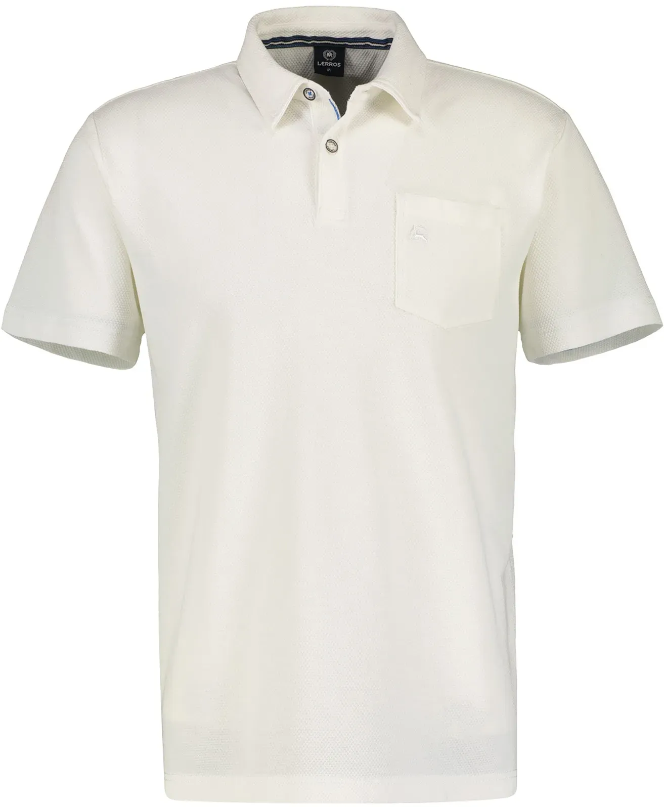 LERROS Poloshirt, mit Brusttasche und Stickerei Lerros broken white XL