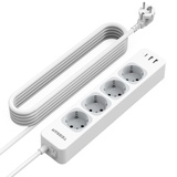 TESSAN 4 Fach Mehrfachsteckdose mit Verlängerungskabel 5M, Steckdosenleiste mit 1 USB C und 2 USB A, Mehrfachstecker mit Schalter, 3600W Verteilersteckdose Steckerleiste, Mehrfachsteckdosen mit USB