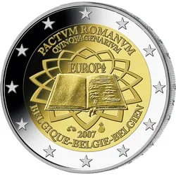 2 Euro Gedenkmünze "50 Jahre Römische Verträge" 2007 aus Belgien