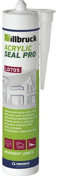 Illbruck Dispersions Acryl Dichtstoff LD705 - Acryl Dichtmasse weiß, 310ml