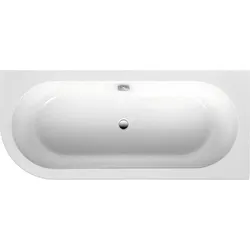 Eck-Badewanne Edena Corner (Ausführung: Badewanne Edena Corner 1780x580x780 Typ B links mit Klick-Klack Ablauf Acryl weiß)