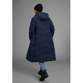 POLARINO Steppmantel in Marine, & windabweisenden Obermaterial, oversize Form, Gr. 50,