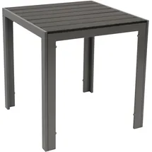 DEGAMO SORANO Gartentisch 70 x 70 x 75 cm grau/silber