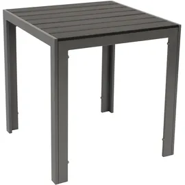DEGAMO SORANO Gartentisch 70 x 70 x 75 cm grau/silber