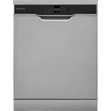Telefunken Geschirrspüler freistehend 60 cm, Spülmaschine Silber, 12 Maßgedecke, 6 Programme, AquaStop, Eco, GFS6012DI