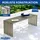 DanDiBo Ambiente Gartenbank 115 x 44 x 115 cm Silber