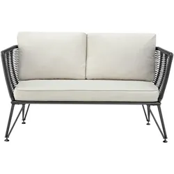 TecTake GmbH Garten-Loungesofa Sundo im Rope-Design mit Polyrattan