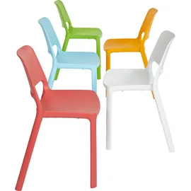 Mayer Sitzmöbel Mayer Stapelstühle myNUKE 2050 61 weiß Kunststoff, 4 St.