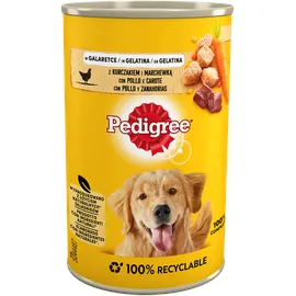 PEDIGREE Adult Dose 400g x 12 - Huhn und Gemüse in Gelatine Nassfutter für Hunde