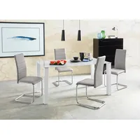 INOSIGN Essgruppe (Set, 5-tlg), mit Glastisch, Freischwinger belastbar bis