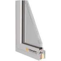 Meeth Balkontür Kunststoff 160 x 200 cm 2-flg. Dreh-Kipp/Dreh-Kipp weiß