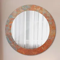 Tulup Spiegel, Orange, Glas, Rund, 60x60x0.4 cm, Spiegel, Wandspiegel
