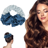 Heatless Hair Curler, Soft Heatless Curling Rod Headband for Long hair, No Heat Curlers You Can to Sleep in Overnight, No Heat Ponytail Headband Lazy Scrunchie Rollers (Blue)