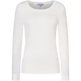 More & More Langarm-Rippshirt Weiß 42