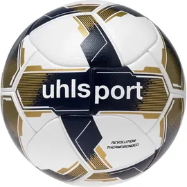 Uhlsport Revolution Thermobonded Fußball Spielball weiß/marine/gold 5