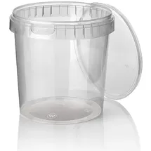 Papstar Starpak Feinkostbecher, PP 770 ml Ø 11,8 cm · 11,3 cm transparent mit Originalitätsverschluss