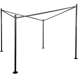 Mendler Pergola Gestell HWC-A41, Garten Pavillon Terrassenüberdachung Gestänge, stabiles 6cm Stahl-Gestell