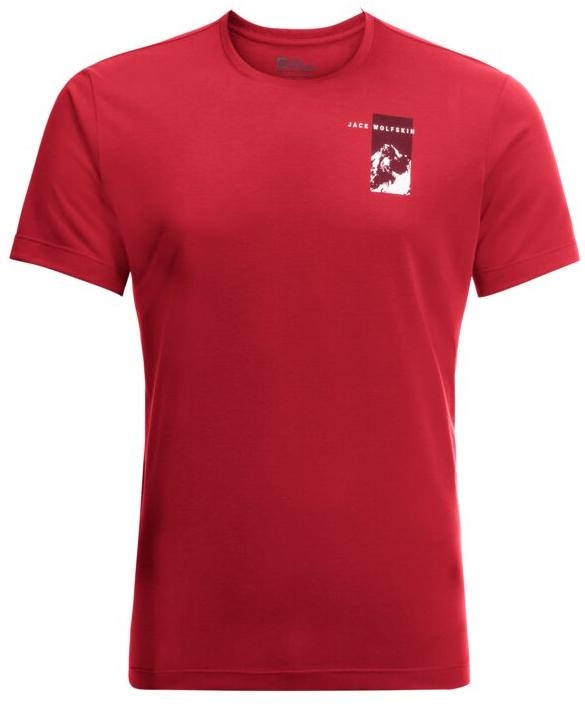Jack Wolfskin Herren Vonnan S/S Graphic T-Shirt, L - Red Glow