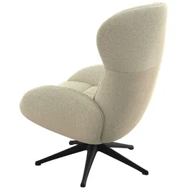 flexlux Relaxsessel Haze Leder/Polyester 70 x 104 x 79 cm Beige drehbar