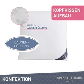 SPESSARTTRAUM Daunenkissen FIRST CLASS 40 x 60 cm Weiß