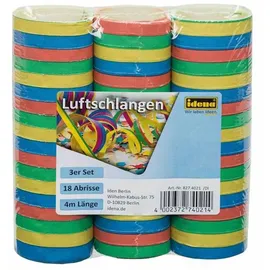 IDENA Luftschlangen 3 St. Mehrfarbig
