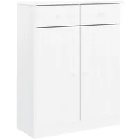VidaXL Schuhschrank ALTA Weiß 77x35x96 cm Massivholz Kiefer