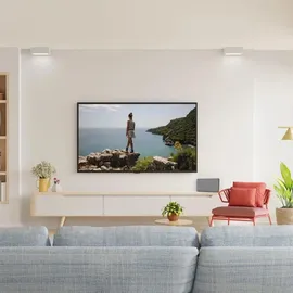 Hama Zimmerantenne Stoff-Design, DVB-T2, aktiv, Grau/Schwarz