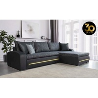 COLLECTION AB Ecksofa COLLECTION AB 30 Jahre Jubiläums-Modell Wind" Sofas Gr. B/H/T: 285 cm x 85 cm x 176 cm, Kunstleder-Struktur, Recamiere beidseitig montierbar, schwarz-weiß (schwarz, weiß, schwarz) Ecksofas