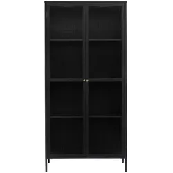 Esszimmer Vitrinenschrank im Industrie und Loft Stil zwei Glastüren
