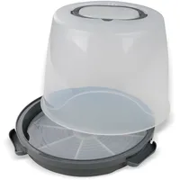 Dr. Oetker 1014 Kuchenbehälter rund, 25 cm Tragegriff, Clipverschluss, Backen, Kuchentransportboxen