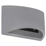 ETC Shop Wandlampe Innen Modern Flur Up and Down Lampe Beton LED Wandleuchte Treppenhaus Innen, abgerundeter Betonschirm Lichteffekt, 1x 4W 400lm 3000K, BxH 20x12