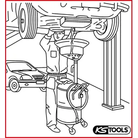 KS Tools Mobiles Altölauffanggerät, 60 Liter