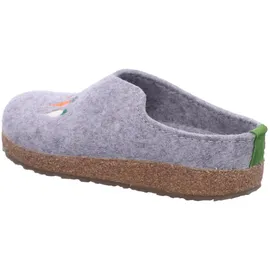 HAFLINGER Damen Hausschuhe Rüben Pantoffel Filz Grizzly Rübli 741042, Größe:41 EU, Farbe:Grau - 41
