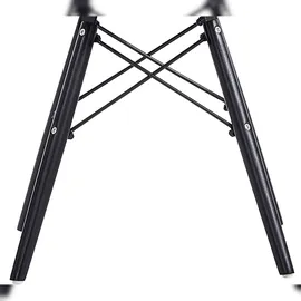 SAM Outillage Sam Esszimmerstuhl Schalenstuhl weiß Holzfüße schwarz LEA