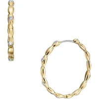 Fossil Damen Goldfarbener Edelstahl mit Ringverschluss Ohrringe, Bernstein-Gold